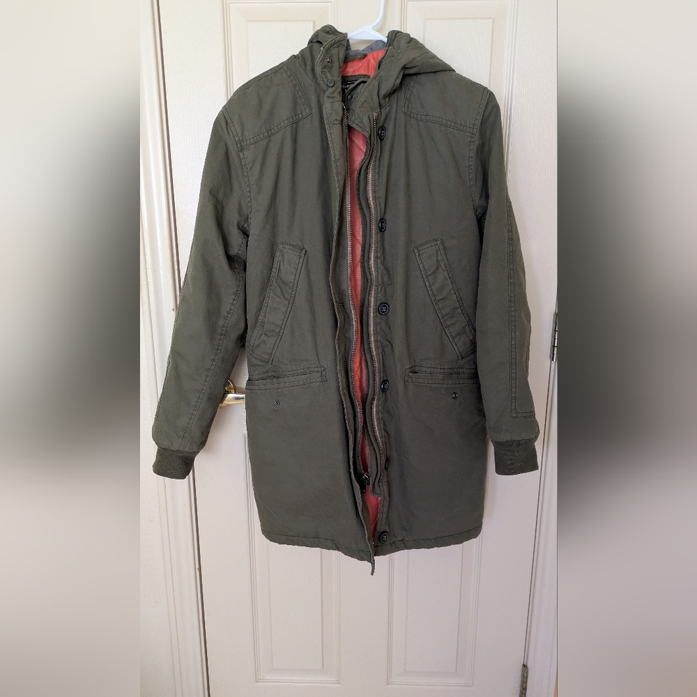 Abercrombie & Fitch Dark Green Hooded Coat